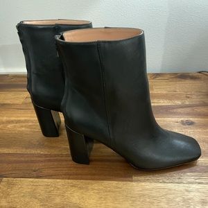 JCrew Leather Square Toe Ankle Boot 9/9.5 New